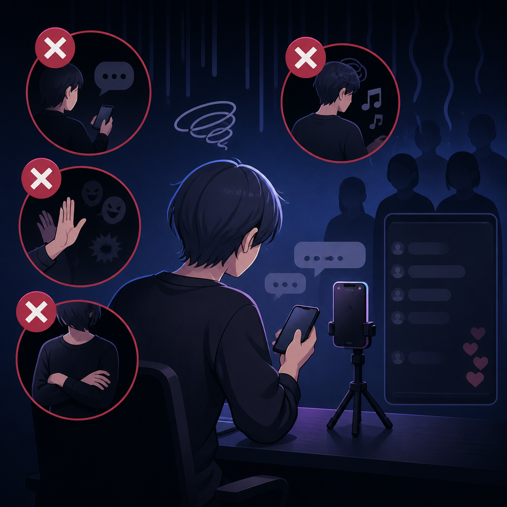コメントが止まったときのNG対応｜配信がさらに冷える行動